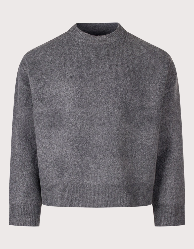 Relaxed Box Fit Double Knit Crewneck Jumper