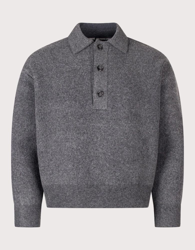 Relaxed Box Fit Double Knit Rugby