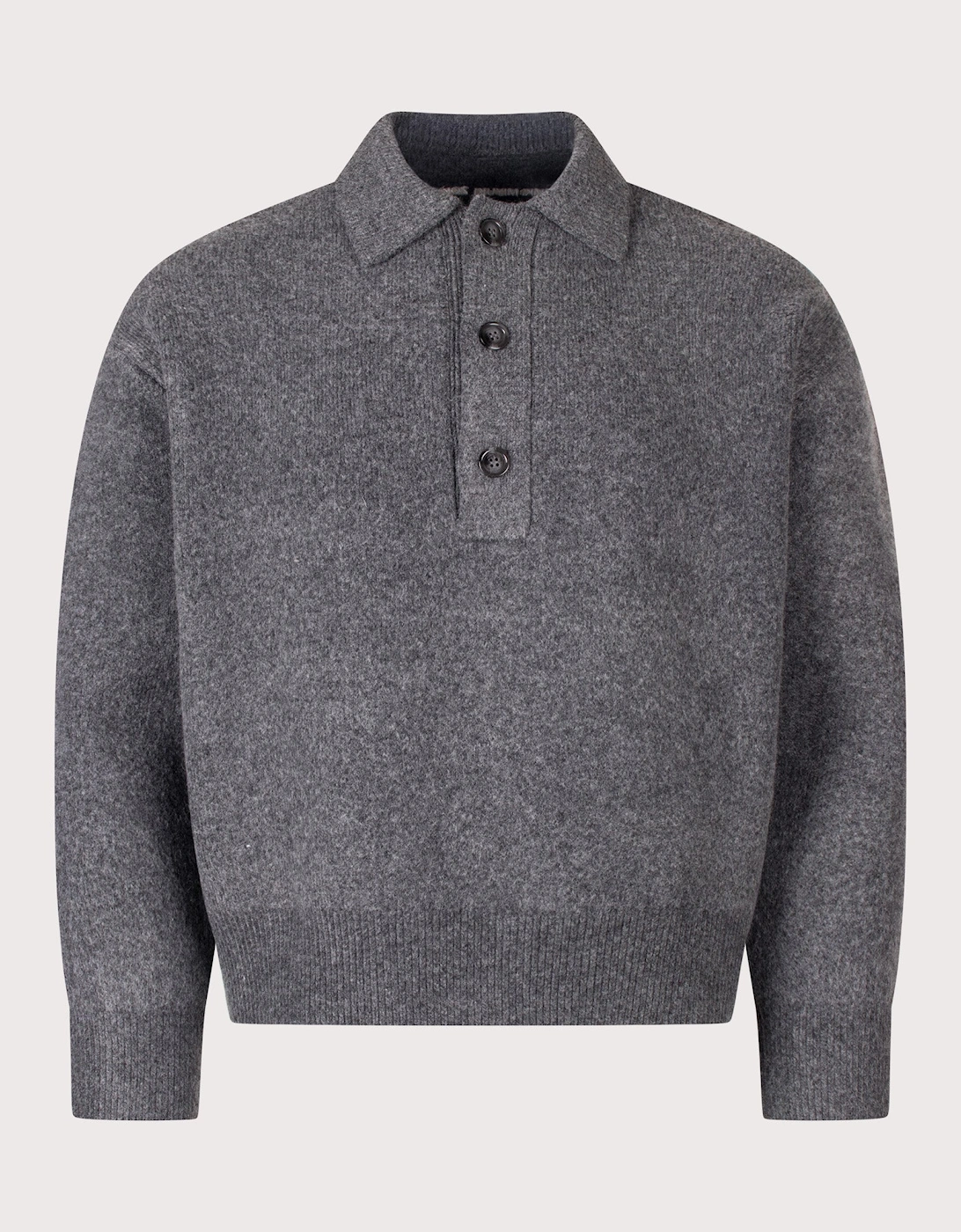 Relaxed Box Fit Double Knit Rugby