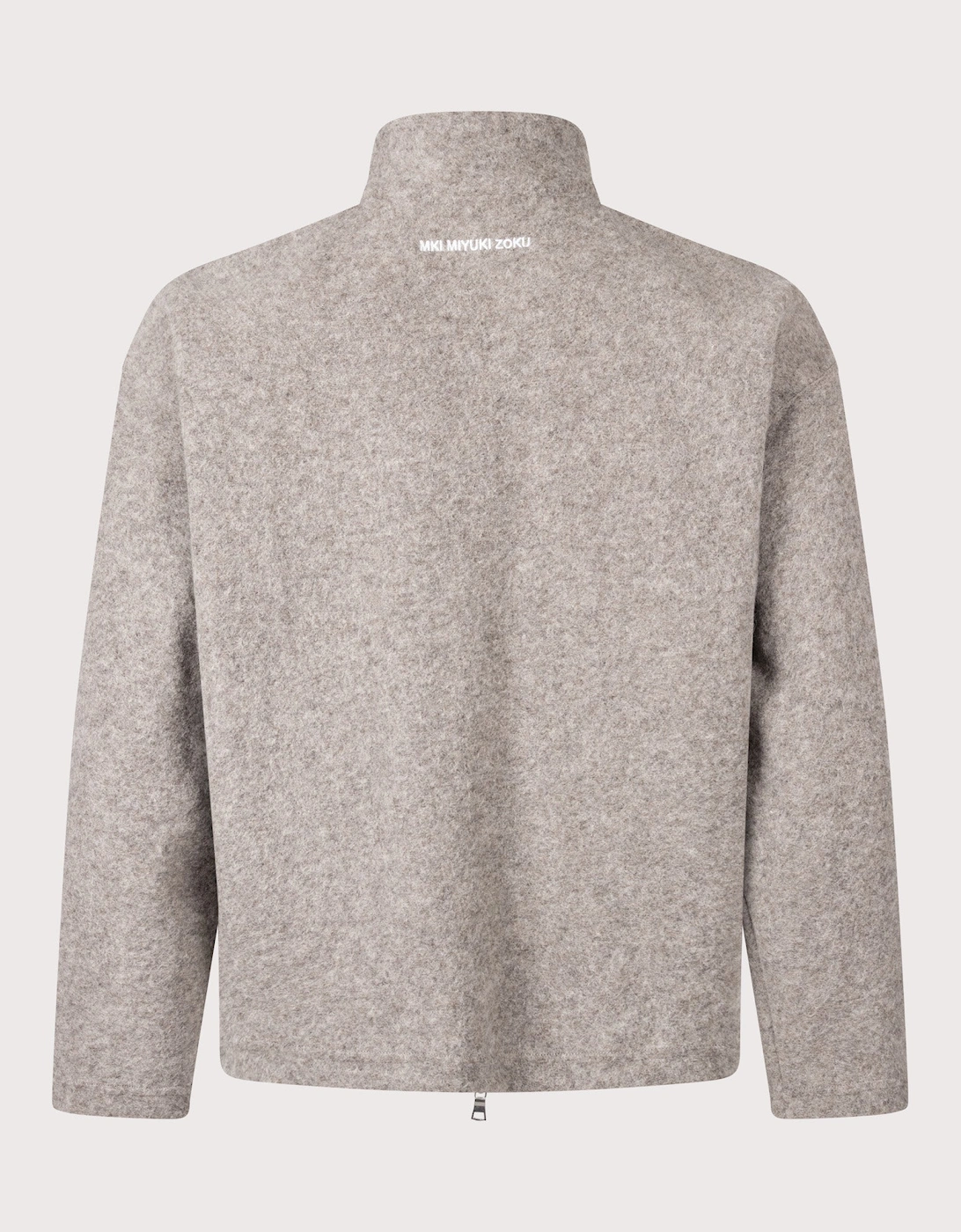 Relaxed Box Fit Pressed Wool Track Jacket