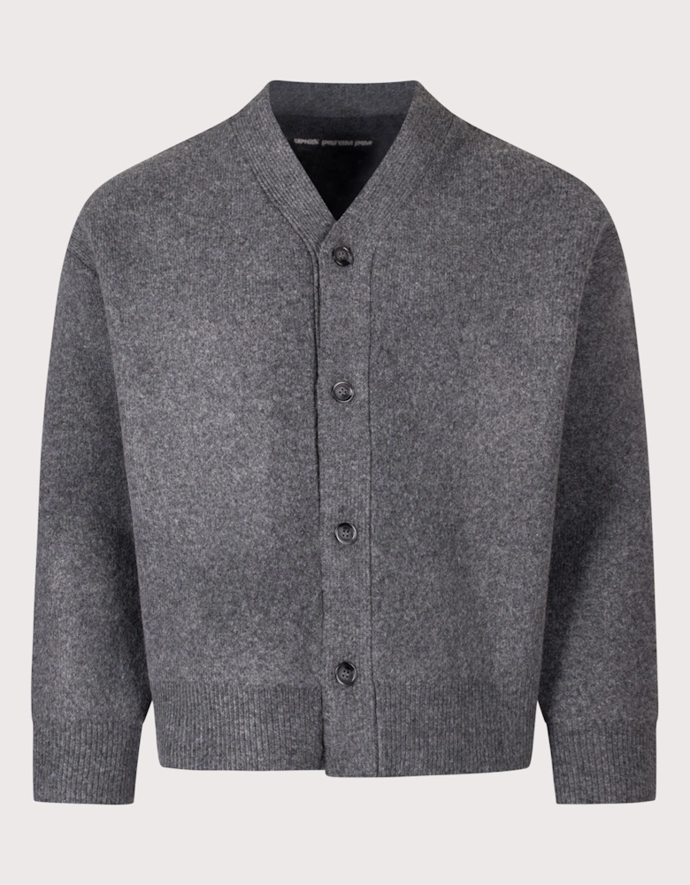 Relaxed Box Fit Double Knit Cardigan