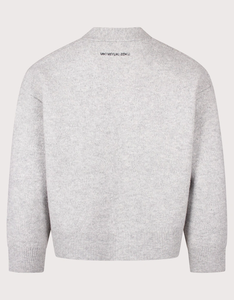 Relaxed Box Fit Double Knit Cardigan