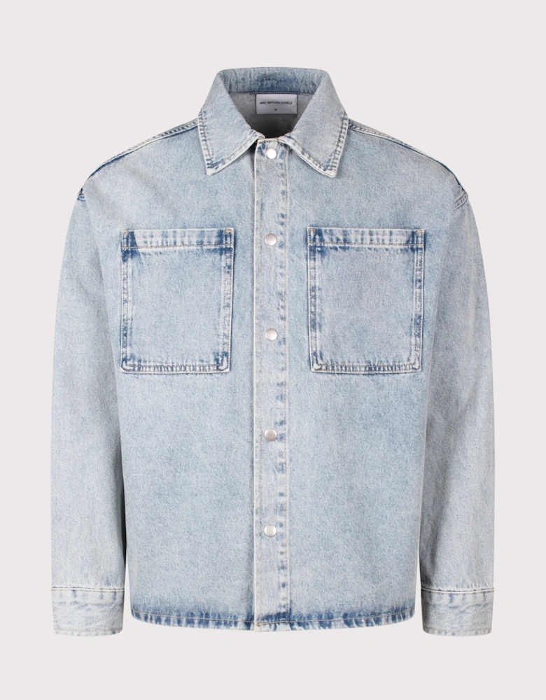 Relaxed Box Fit Denim Overshirt