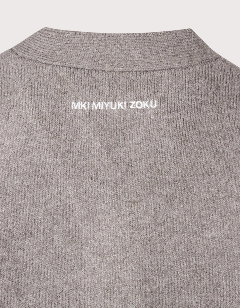Relaxed Box Fit Double Knit Cardigan