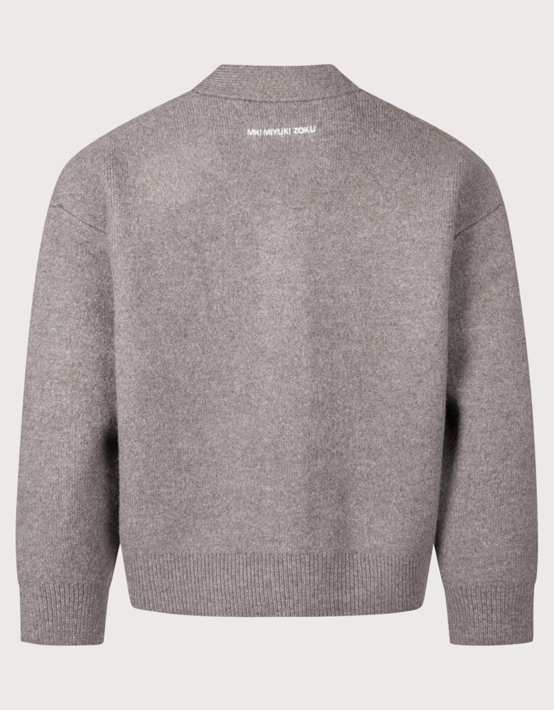 Relaxed Box Fit Double Knit Cardigan
