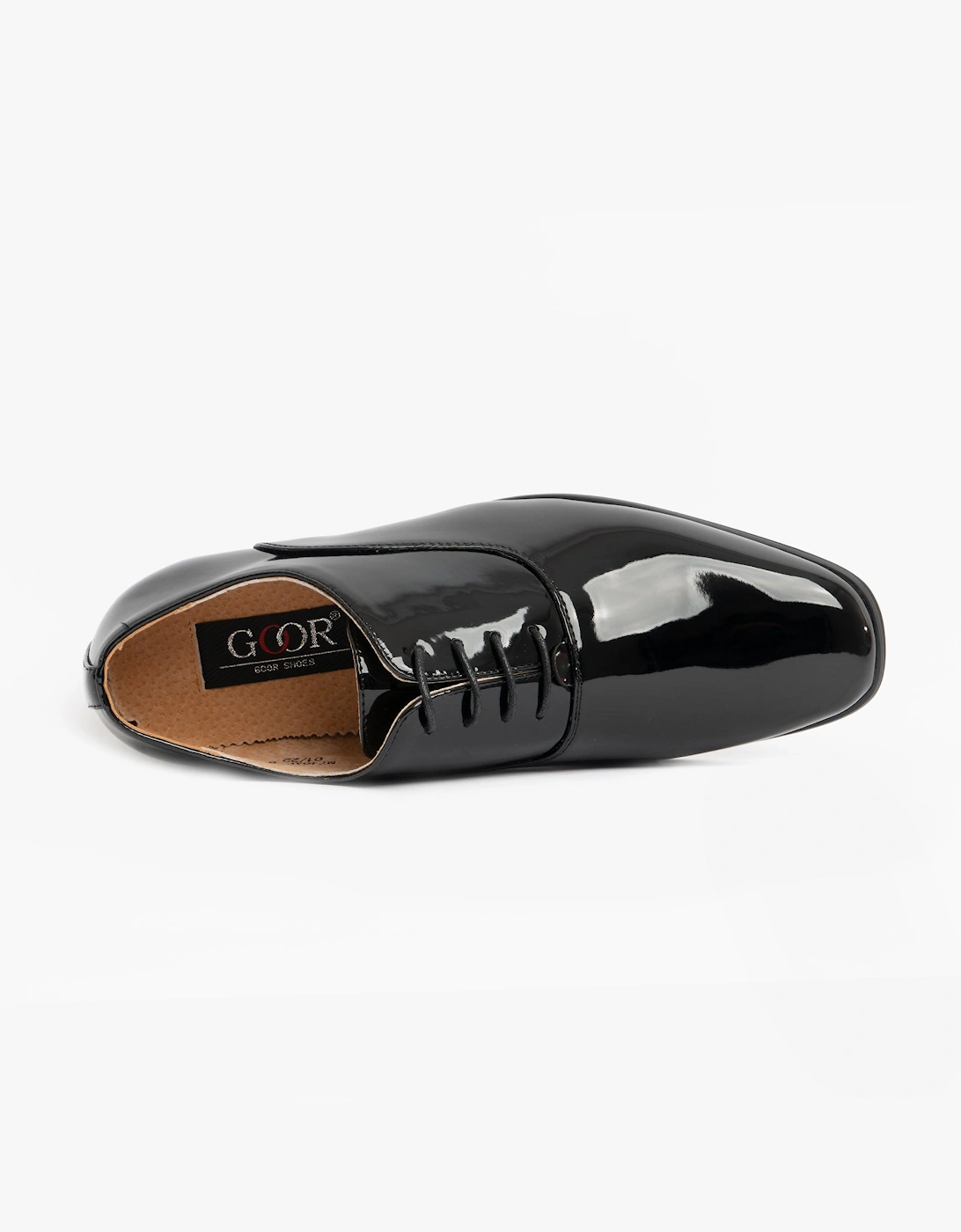 Goor ROONEY Mens Oxford Dress Shoes Black Patent