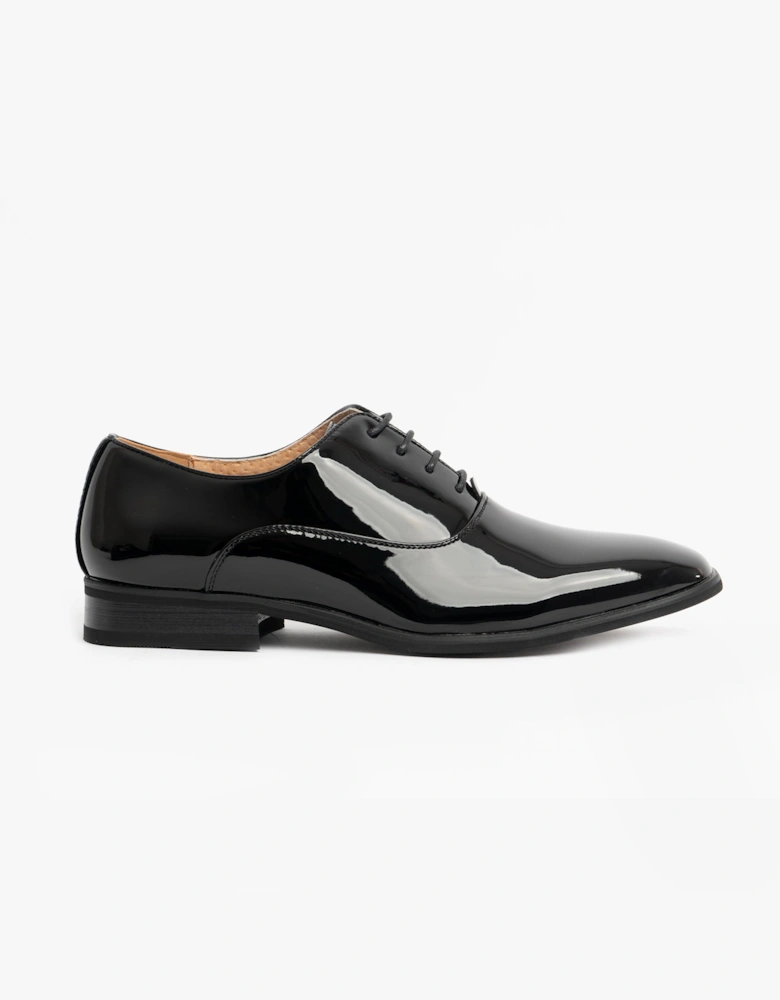 Goor ROONEY Mens Oxford Dress Shoes Black Patent