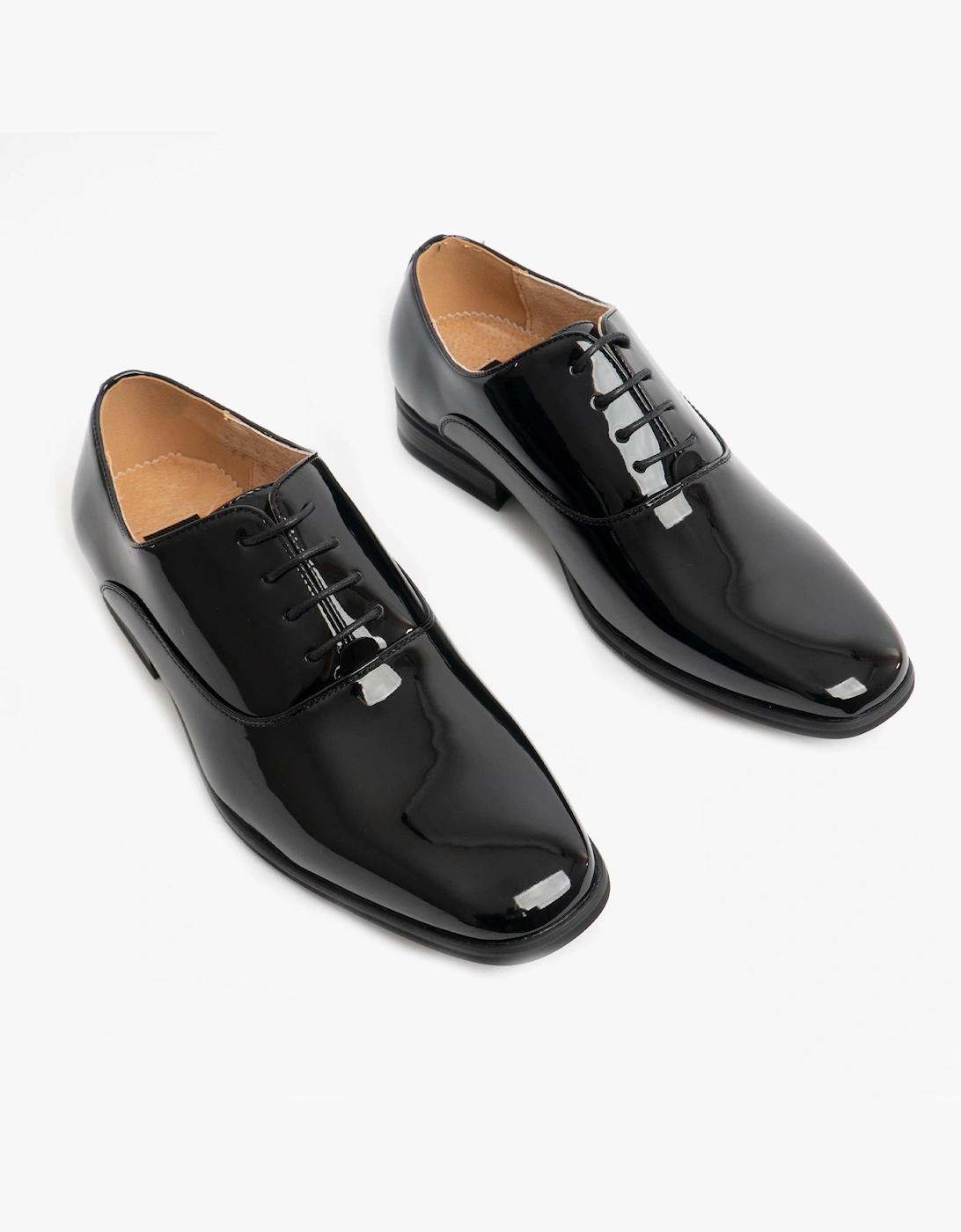 Goor ROONEY Mens Oxford Dress Shoes Black Patent