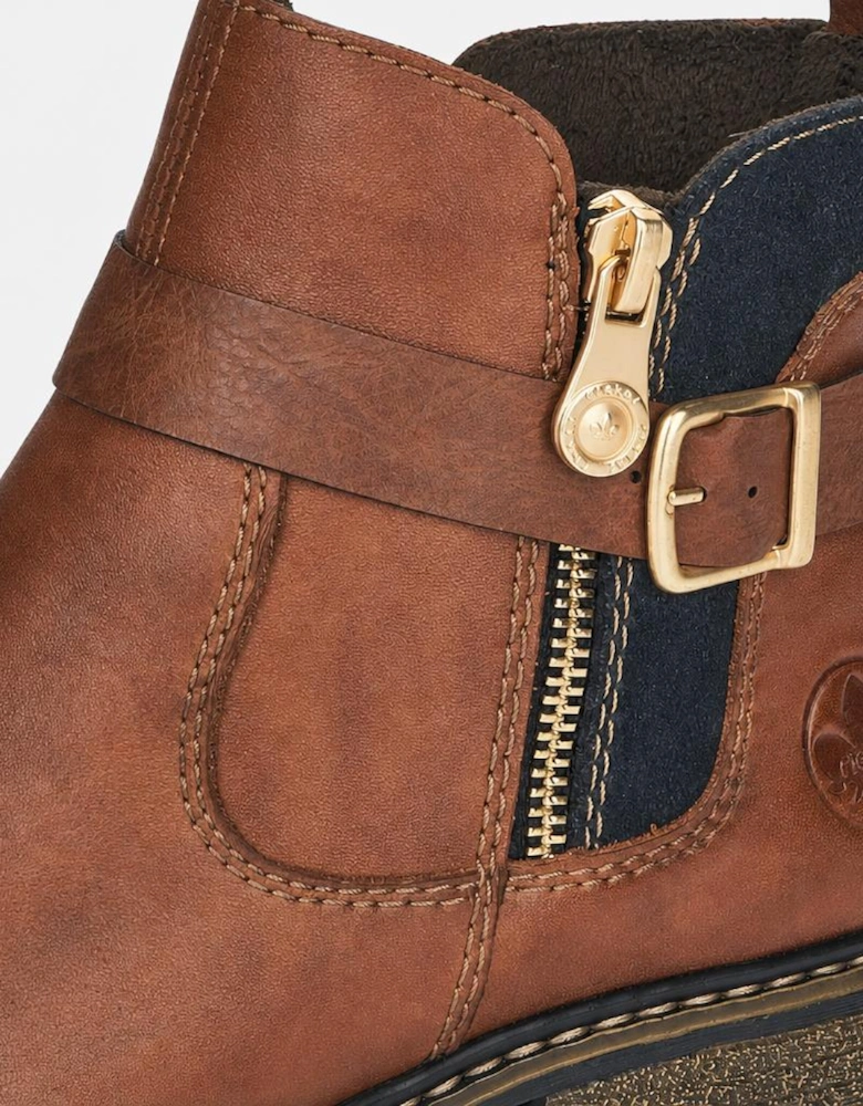 Rieker Z4959 Womens Chelsea Boots Chestnut