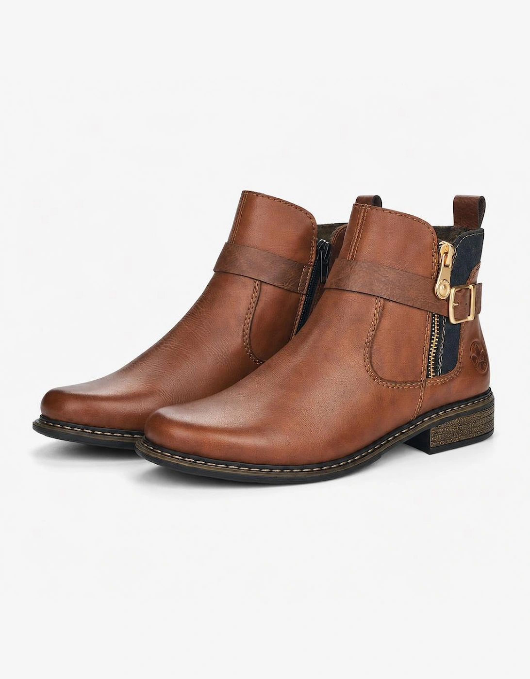 Rieker Z4959 Womens Chelsea Boots Chestnut