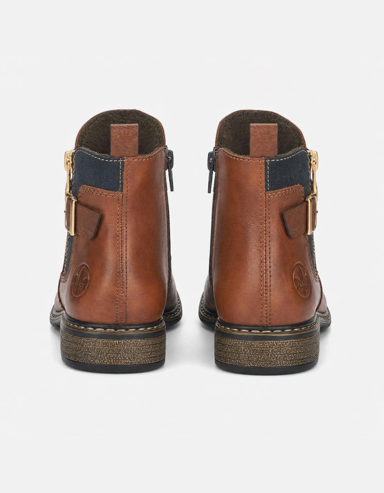 Rieker Z4959 Womens Chelsea Boots Chestnut