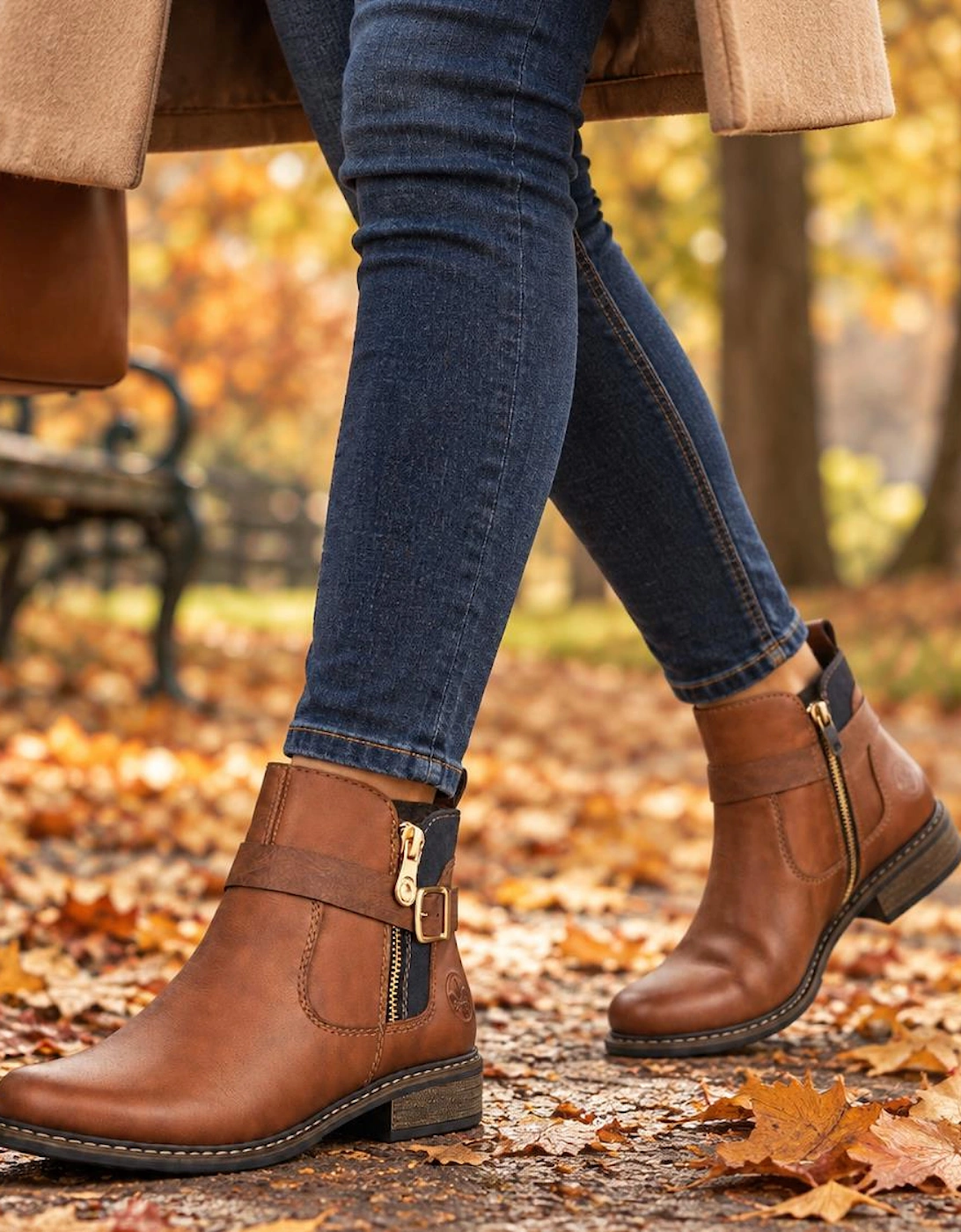 Rieker Z4959 Womens Chelsea Boots Chestnut
