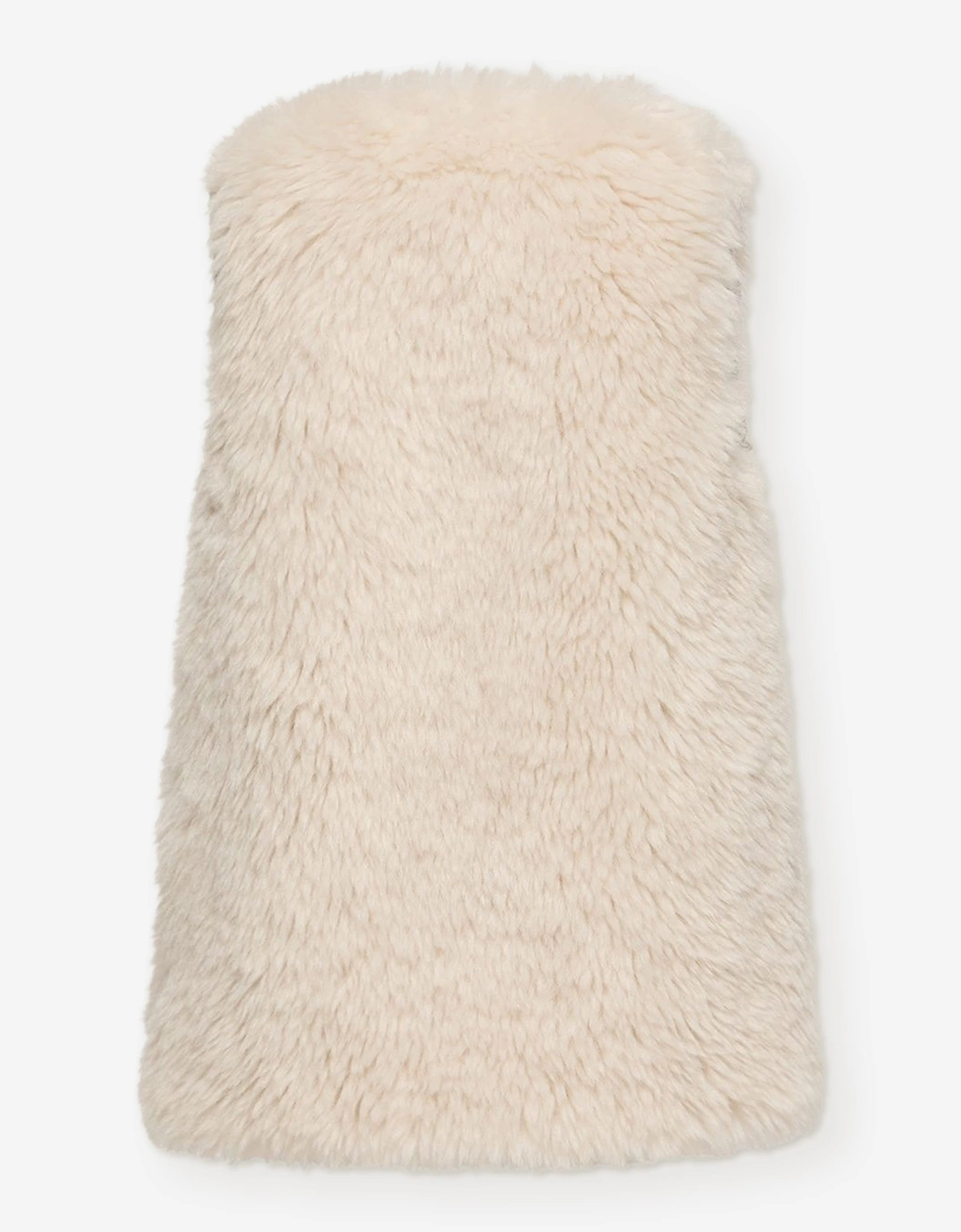 Moncler Enfant Girls Faux Fur Sleeveless Dress in Ivory