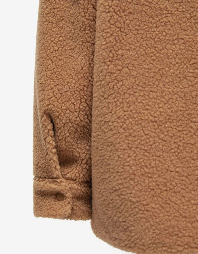 Moncler Enfant Boys Teddy Fleece Overshirt in Beige