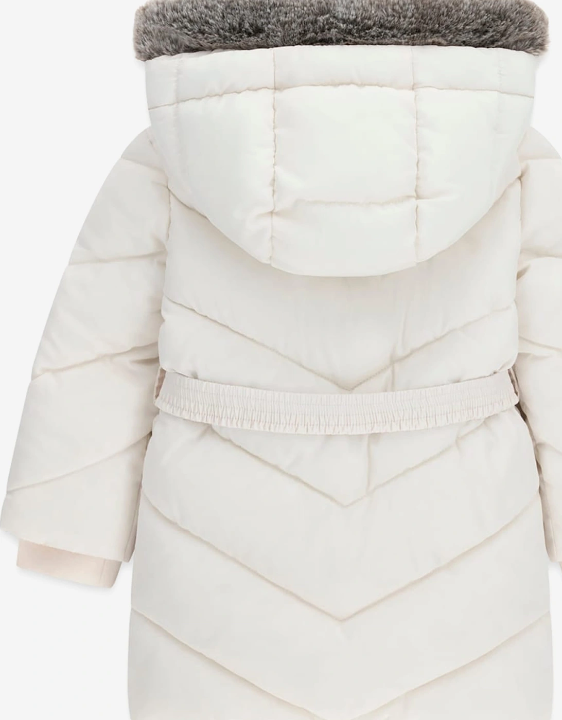 Guess Girls Hooded Puffer Jacket in Ivory