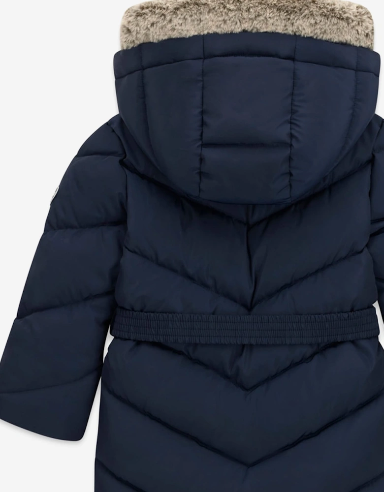 Guess Girls Hooded Puffer Jacket in Navy