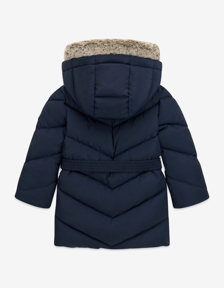 Guess Girls Hooded Puffer Jacket in Navy