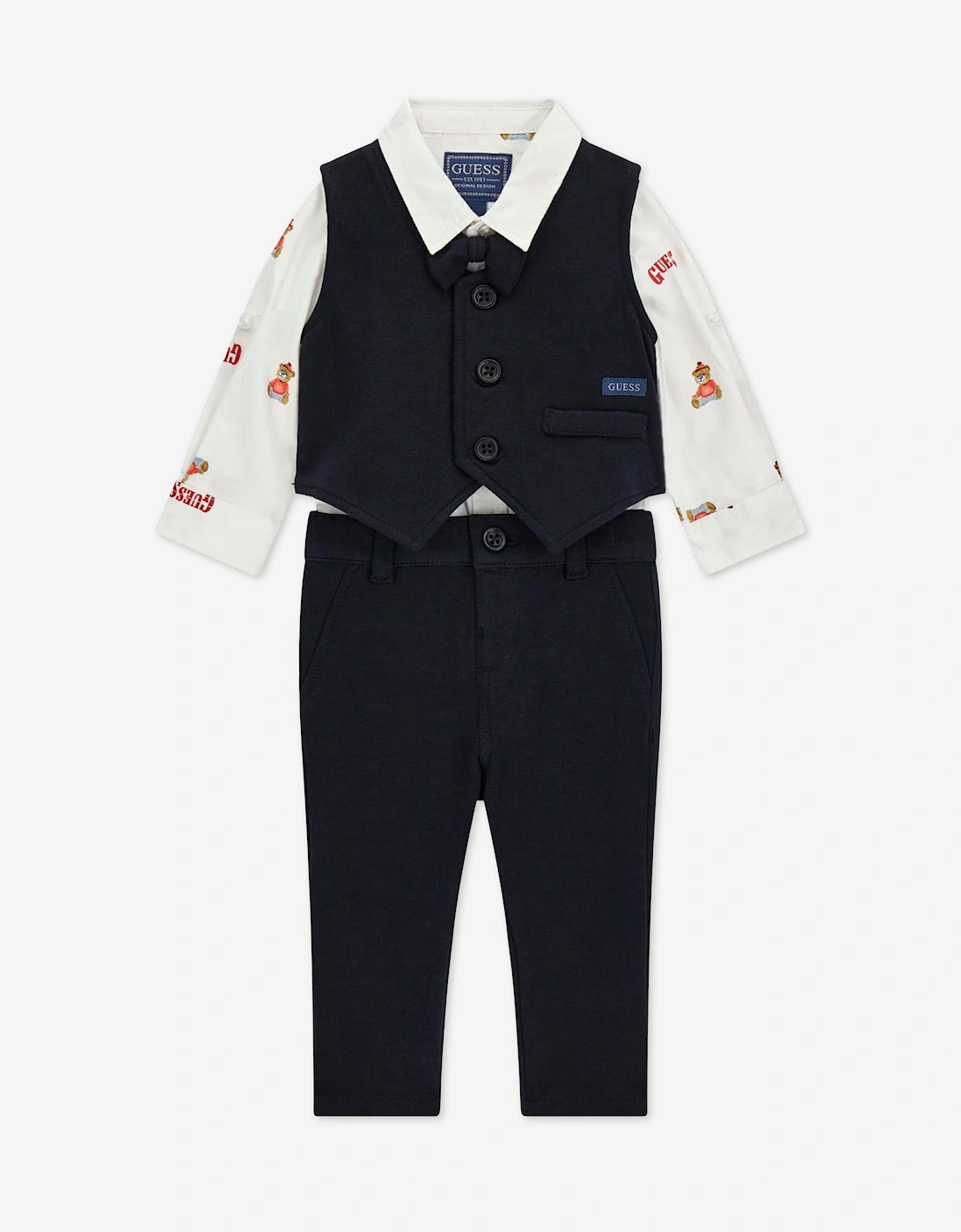 Guess Baby Boys 3 Piece Trouser Set in Navy