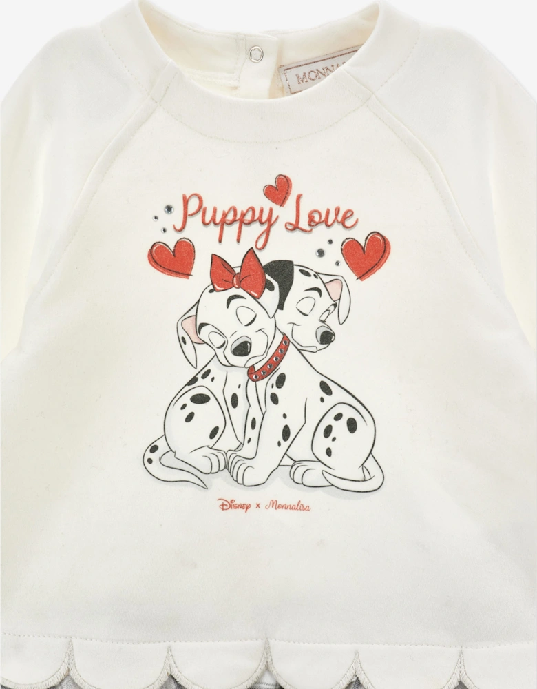 Monnalisa Baby Girls Disney 101 Dalmations Sweater Dress in Ivory