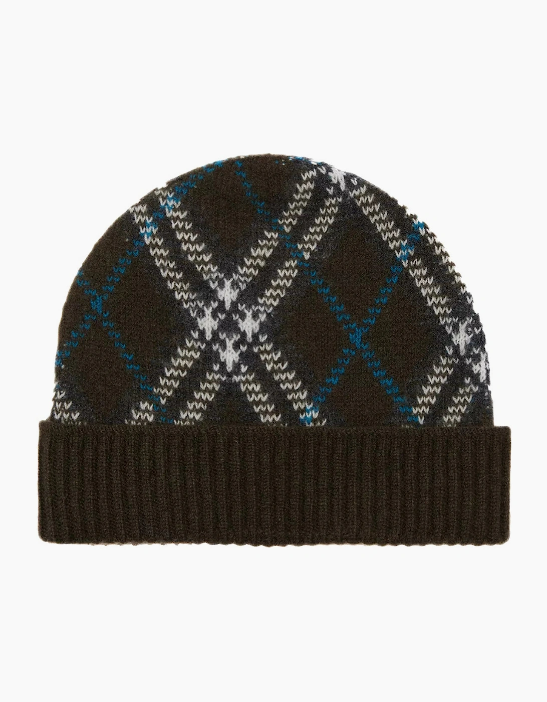 Burberry Check Print Cashmere Blend Beanie