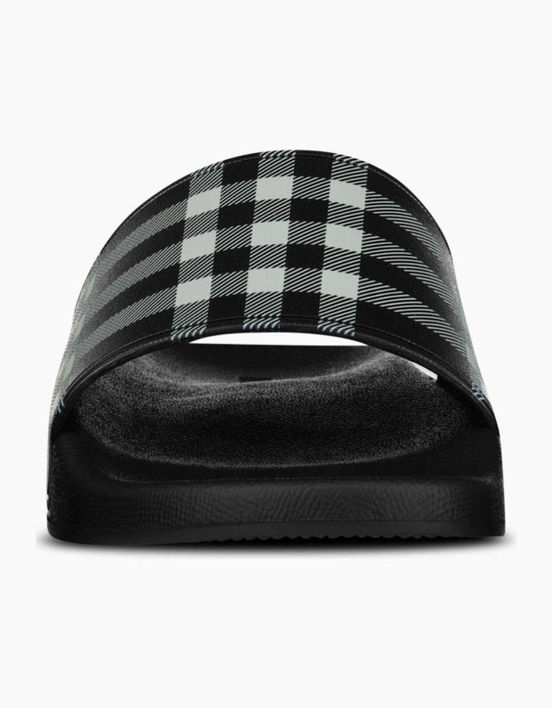 Burberry Furley Check Sliders Black & White