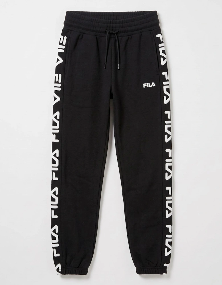 Fila Womens Jacquared Panel Pant Joggers in Black