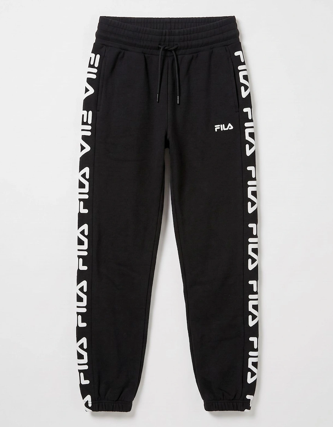Fila Womens Jacquared Panel Pant Joggers in Black