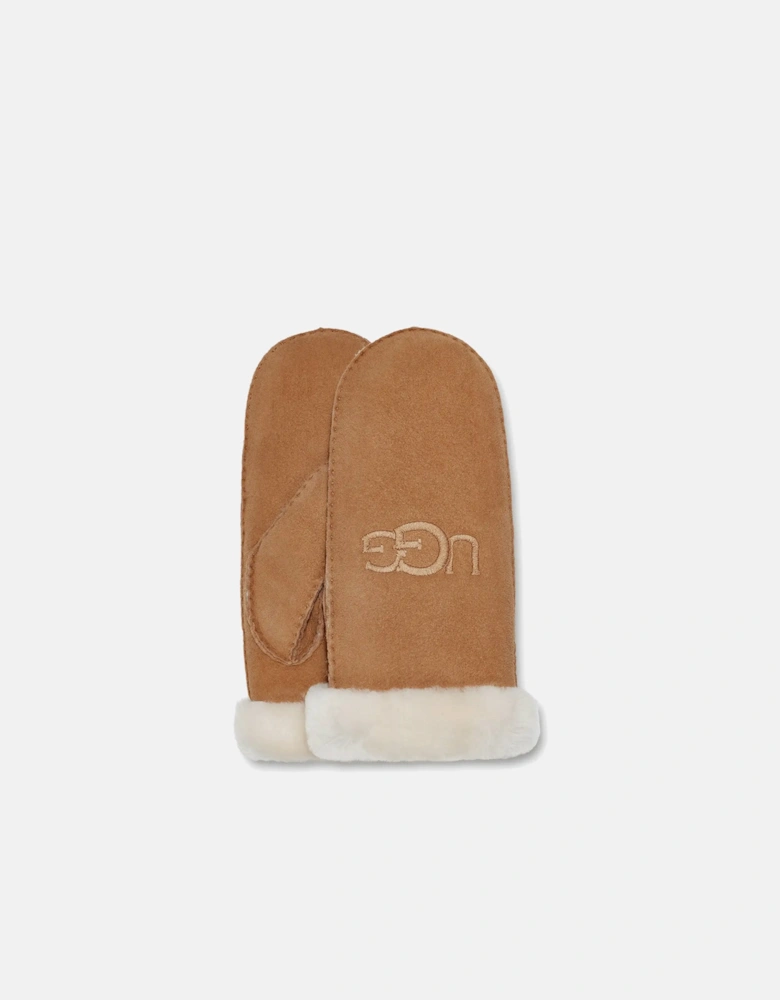 SHEEPSKIN EMBROIDER MITTEN