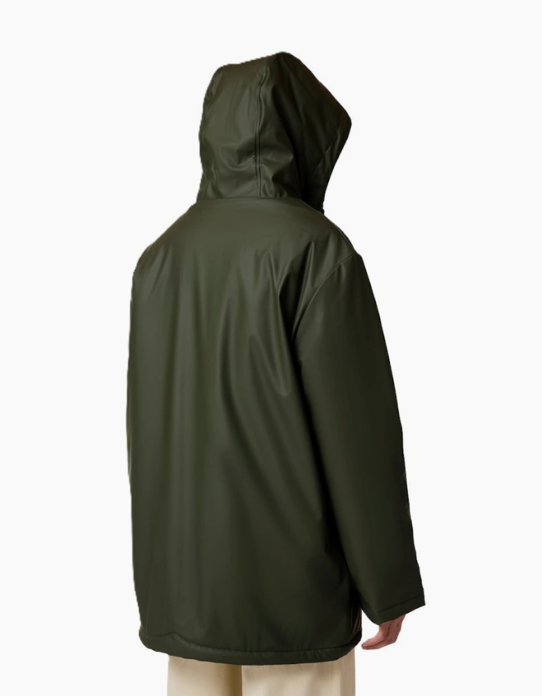 Hunter Short Cocoon Cloak Unisex Green Rain Jacket
