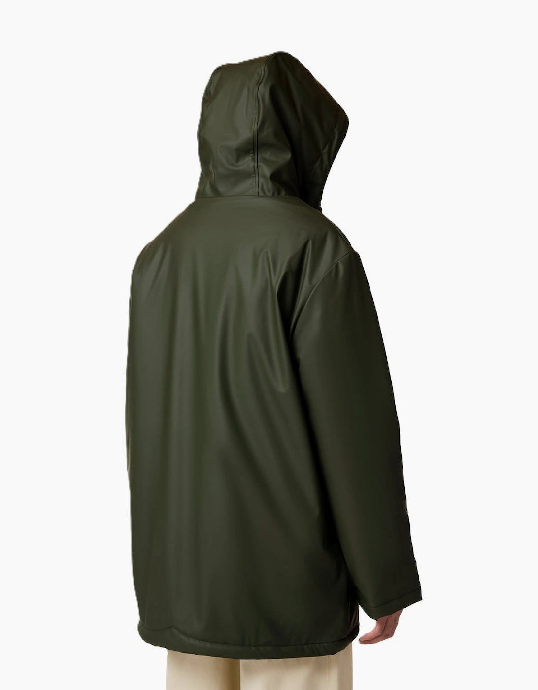 Hunter Short Cocoon Cloak Unisex Green Rain Jacket
