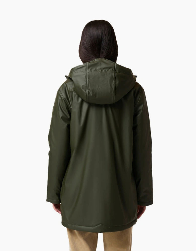 Hunter Short Cocoon Cloak Unisex Green Rain Jacket