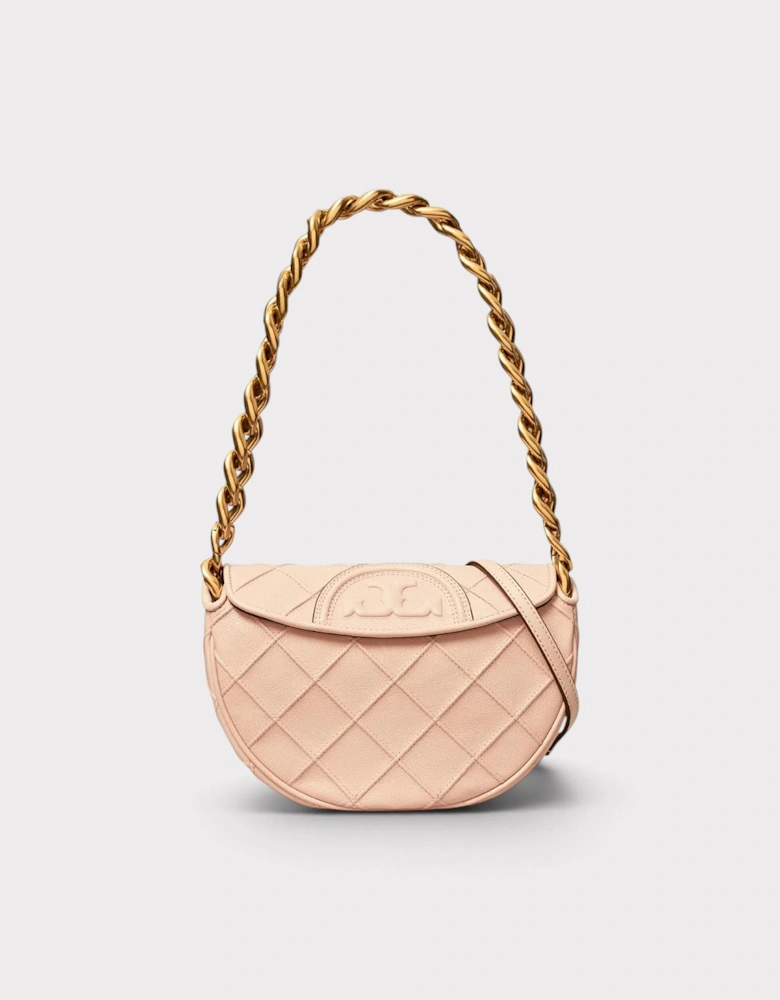 Fleming Soft Grain Mini Crescent Bag Blush Pink