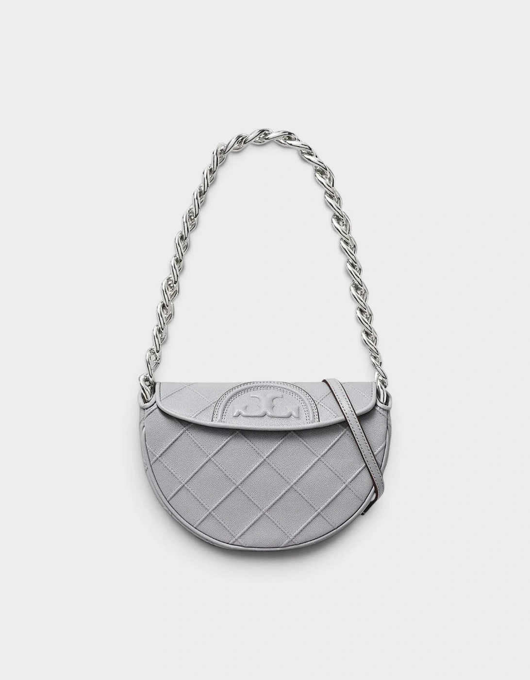 Fleming Soft Grain Mini Crescent Bag Slate Grey