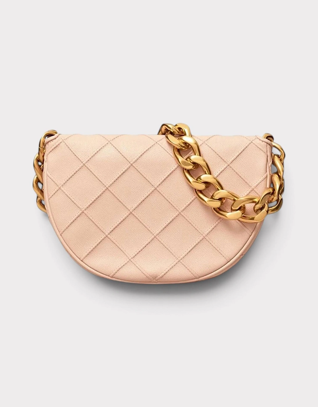 Fleming Soft Grain Mini Crescent Bag Blush Pink
