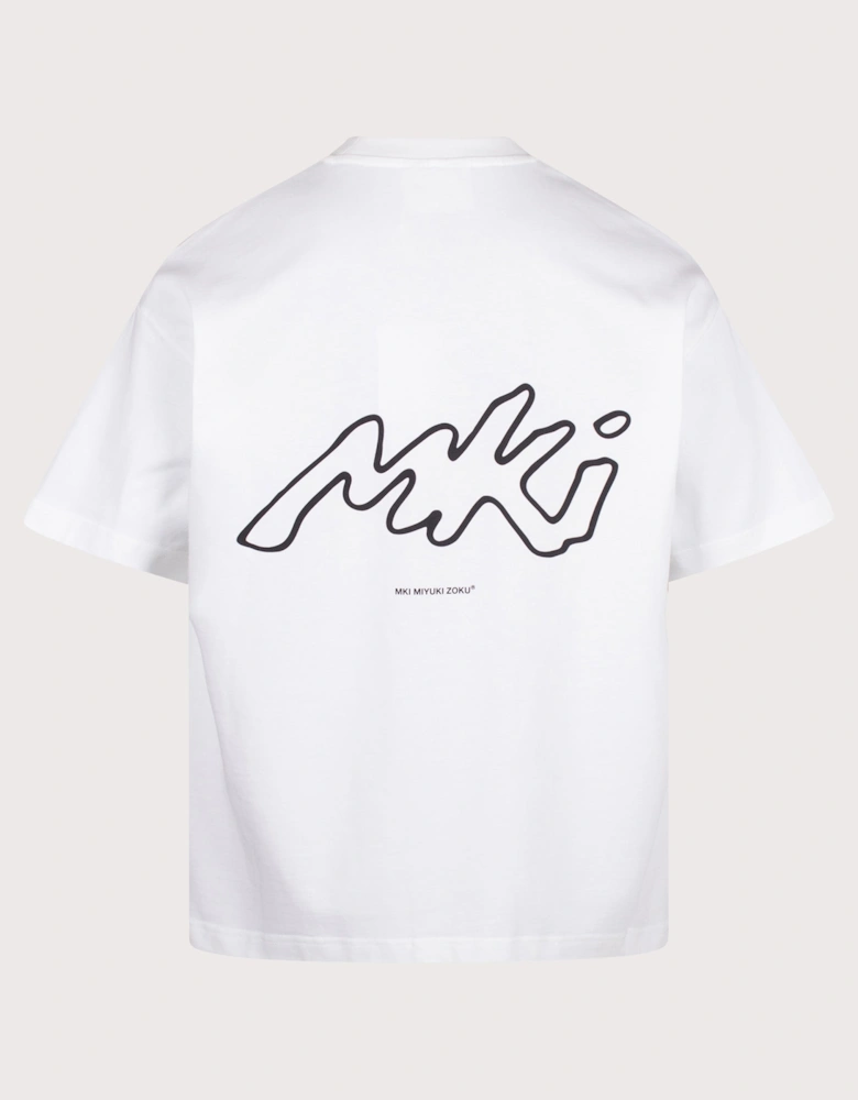 Oversized Box Fit Ink Line T-Shirt
