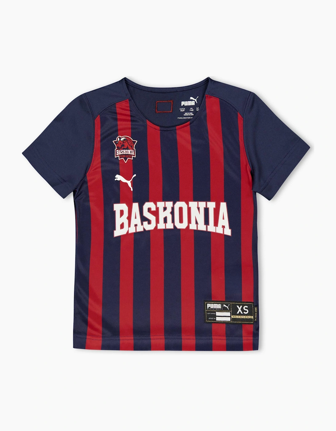 Kids Baskonia Short Sleeve Performance Basketball Jersey
