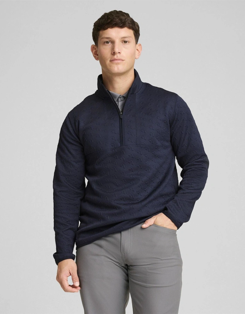Jac quarter Zip Long Sleeve Performance Polo Shirt