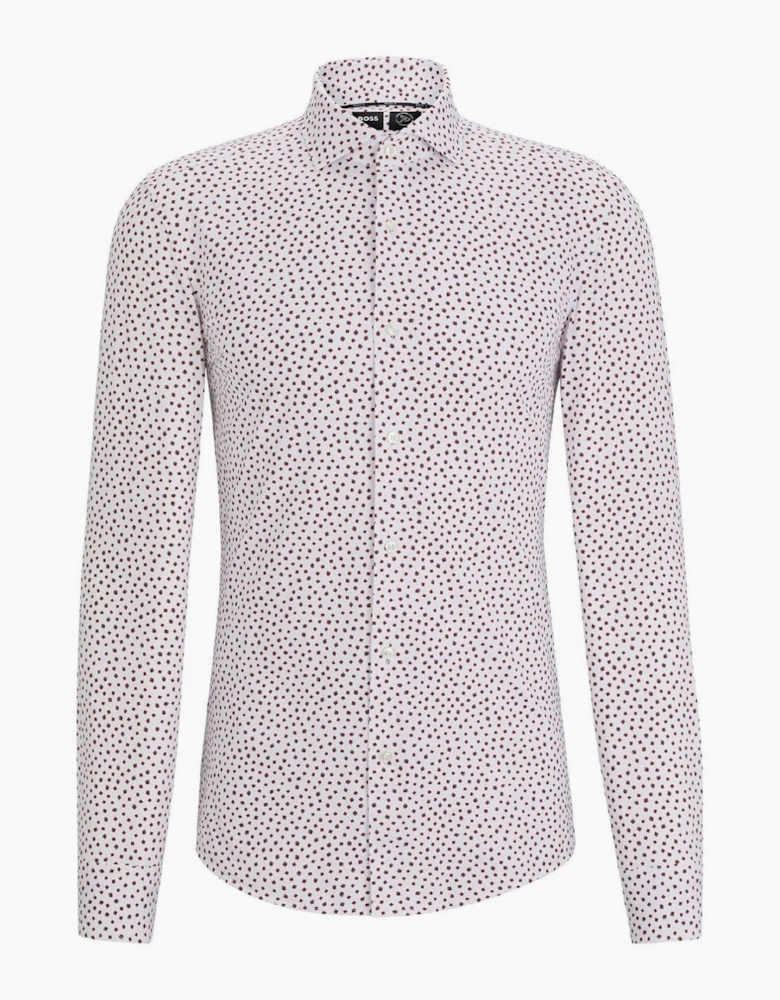 Spread Collar Slim Fit Long Sleeve Oxford Shirt