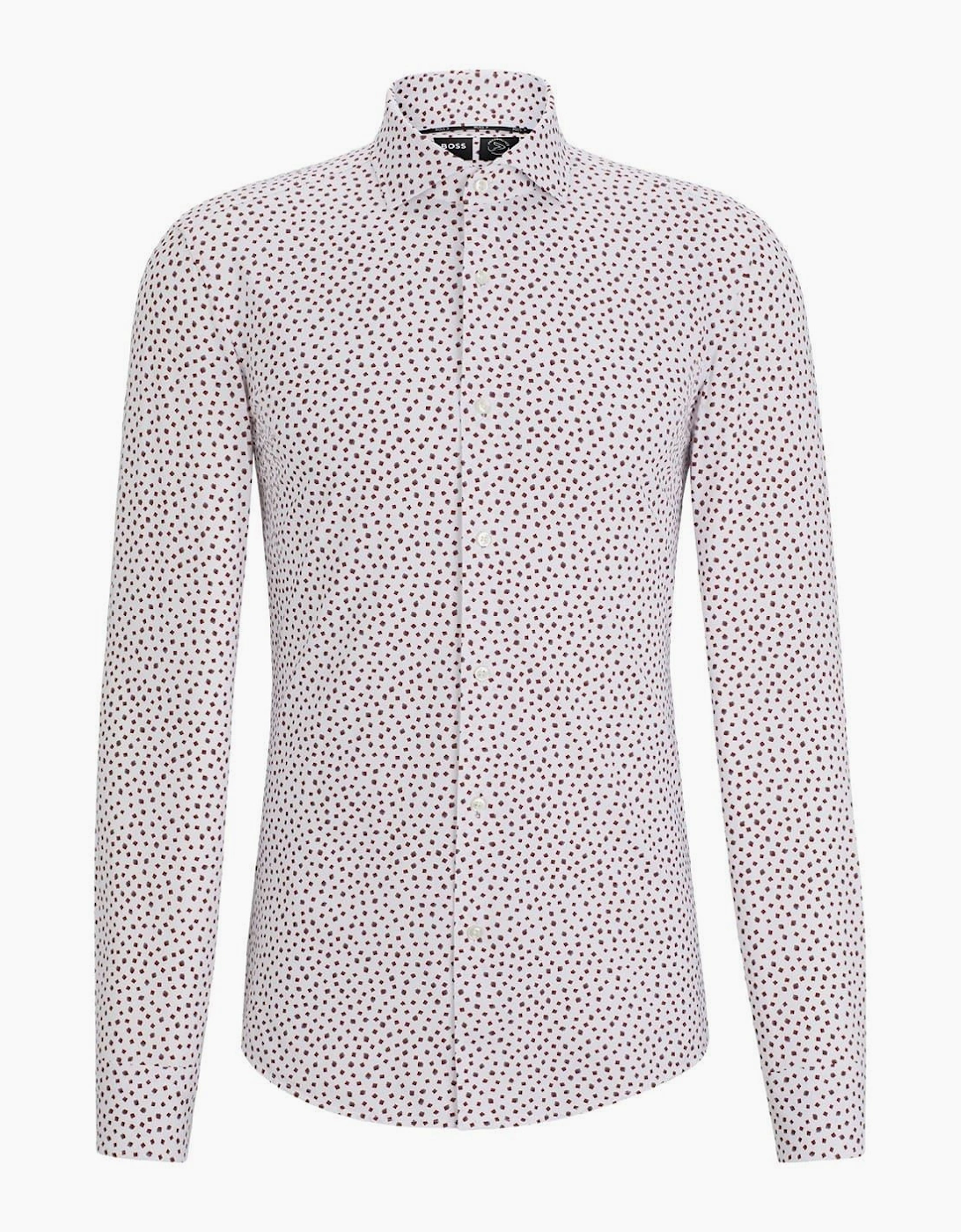 Spread Collar Slim Fit Long Sleeve Oxford Shirt