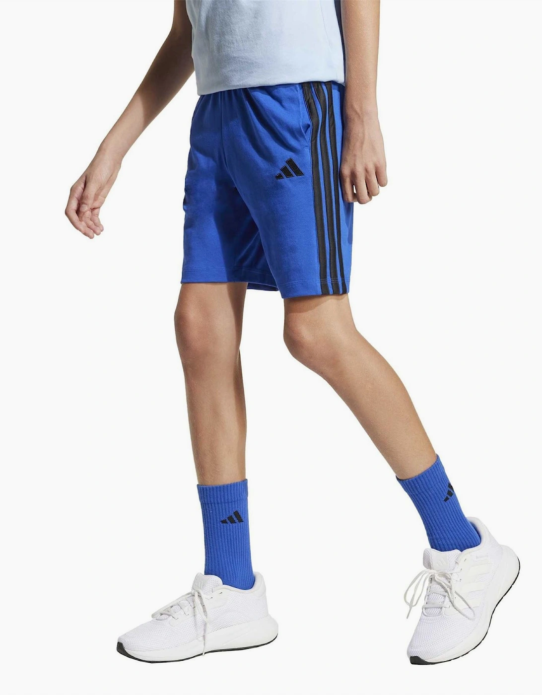 Essentials 3 Stripe Jersey Short Juniors