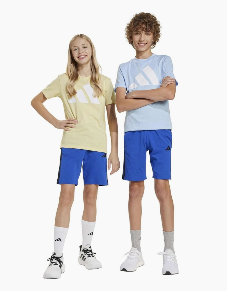Essentials 3 Stripe Jersey Short Juniors