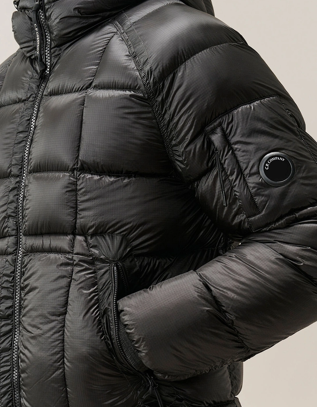 DD Shell Hooded Down Jacket Black