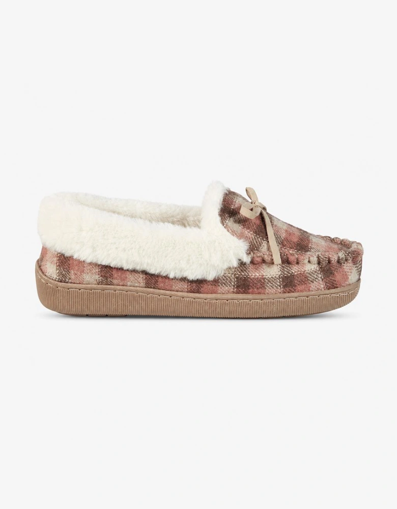 CAITHNESS/BEIGE CAITHNESS Womens Moccasin Slippers Beige