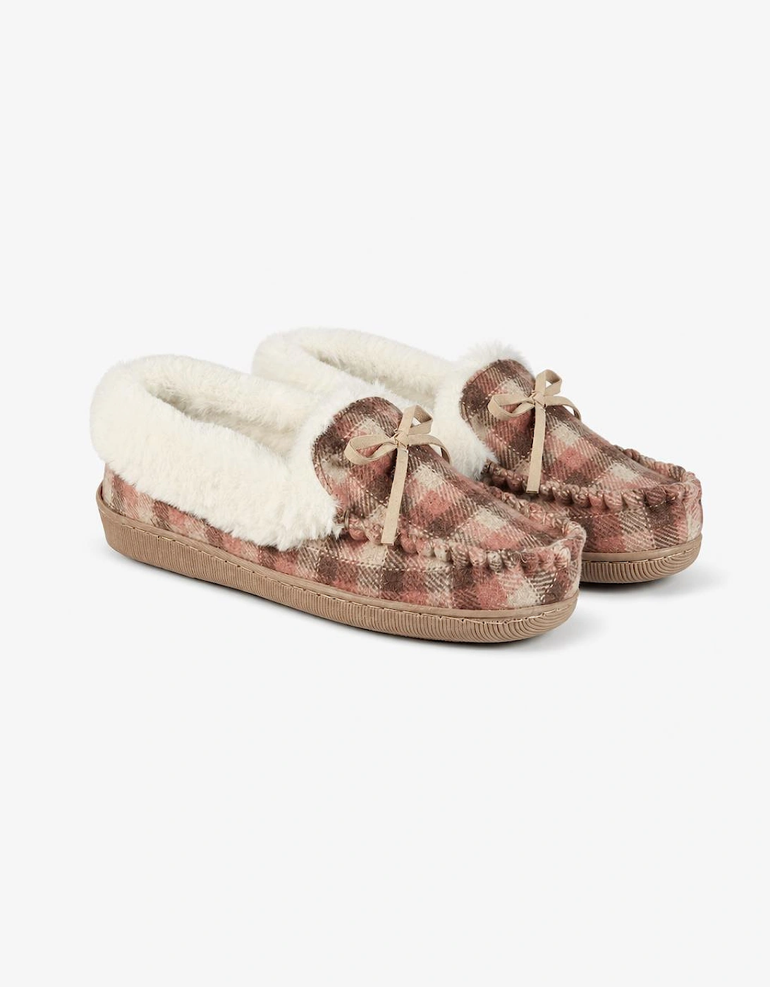 CAITHNESS/BEIGE CAITHNESS Womens Moccasin Slippers Beige