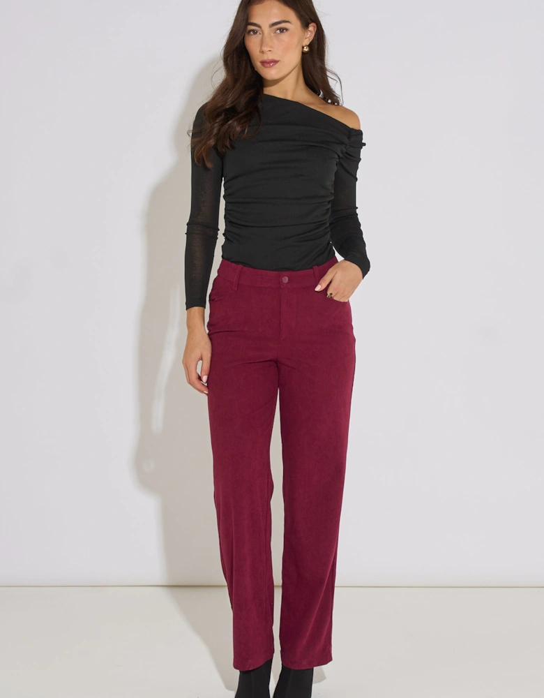 Mulberry Cord Straight Leg Trousers