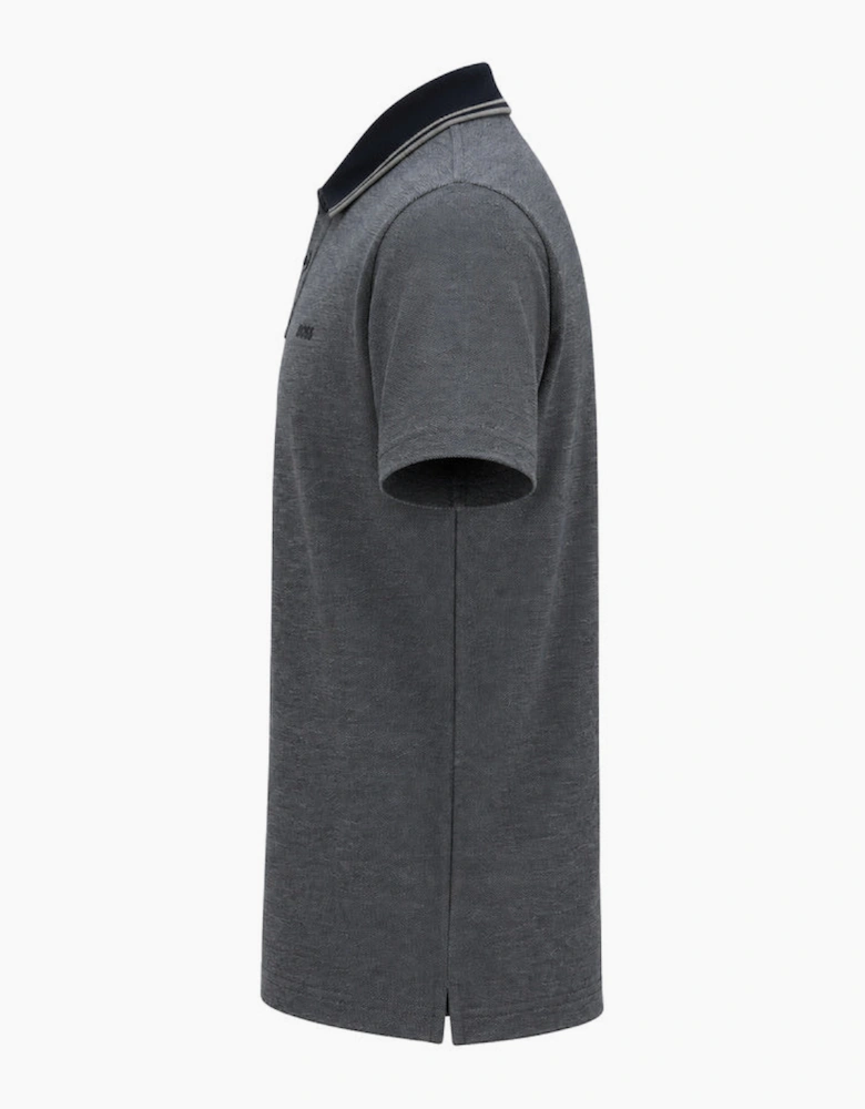 BOSS Relaxed Fit Oxford Piqué New Polo Shirt Dark Blue