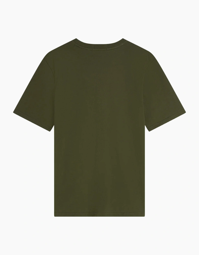 Scotch & Soda Left Chest Artwork Reg Fit T-Shirt Dark Forest