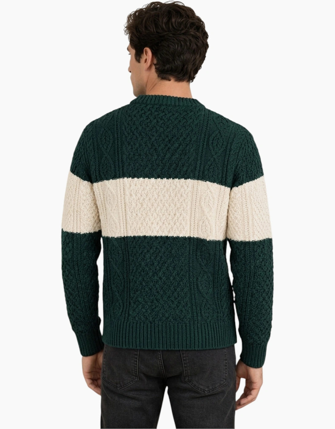 Tu Mens Cable Knit Wool Jumper Chunky Textured Sweater