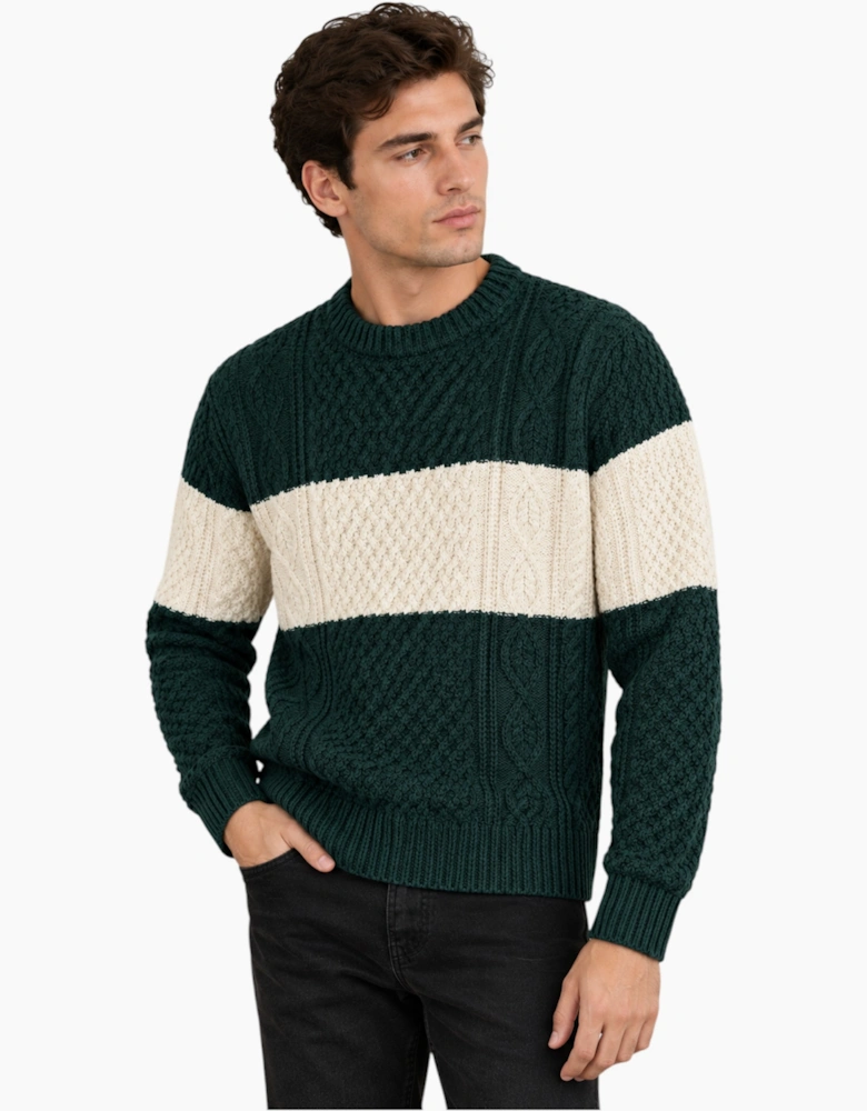 Tu Mens Cable Knit Wool Jumper Chunky Textured Sweater