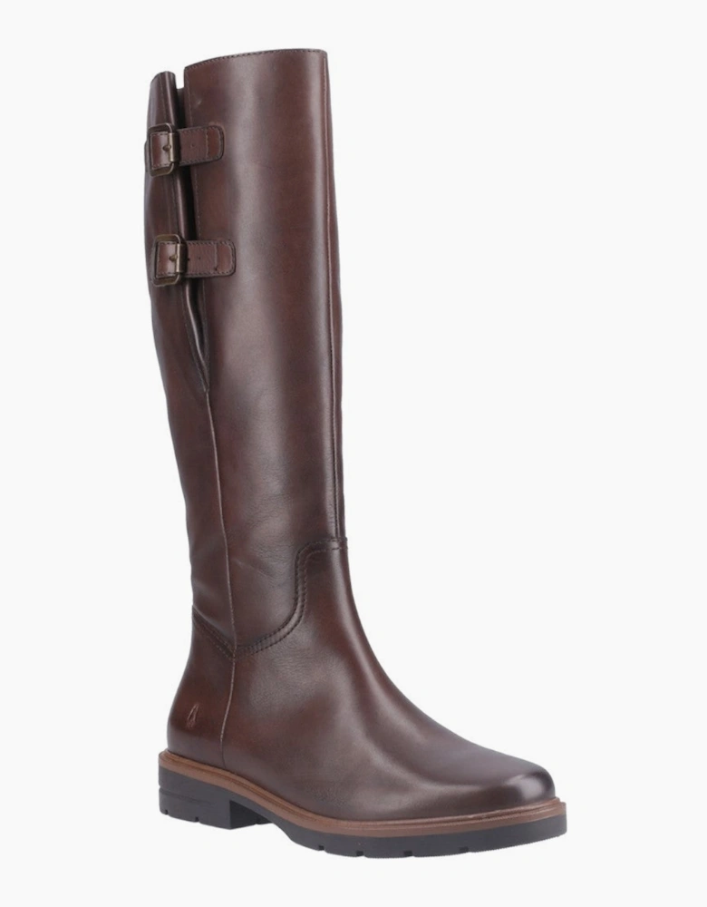 Hush Puppies TALLULAH Womens Leather Long Boots Brown